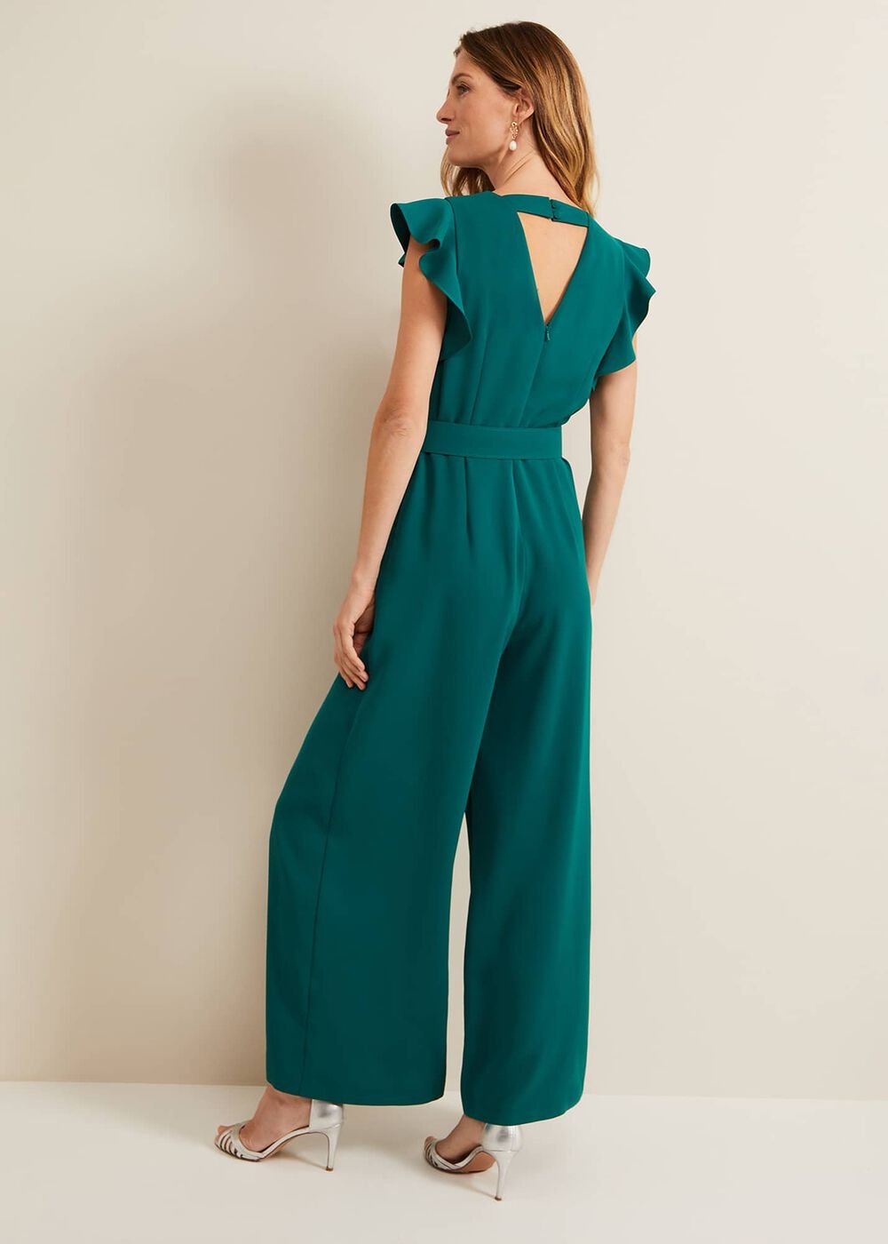 Kallie Belted Jumpsuit Green