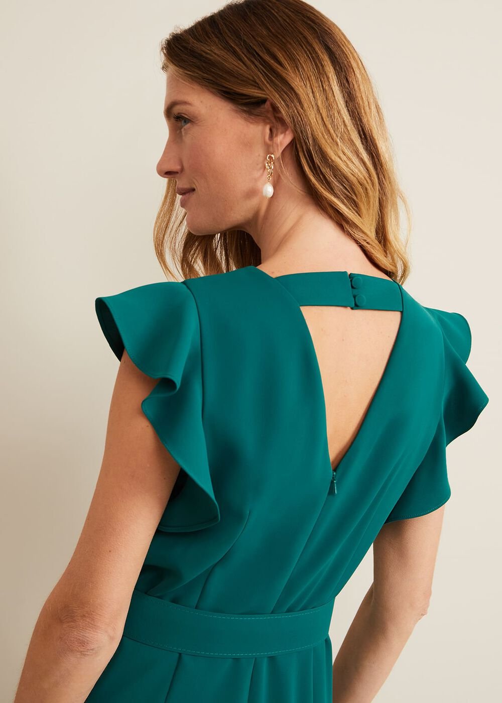 Kallie Belted Jumpsuit Green