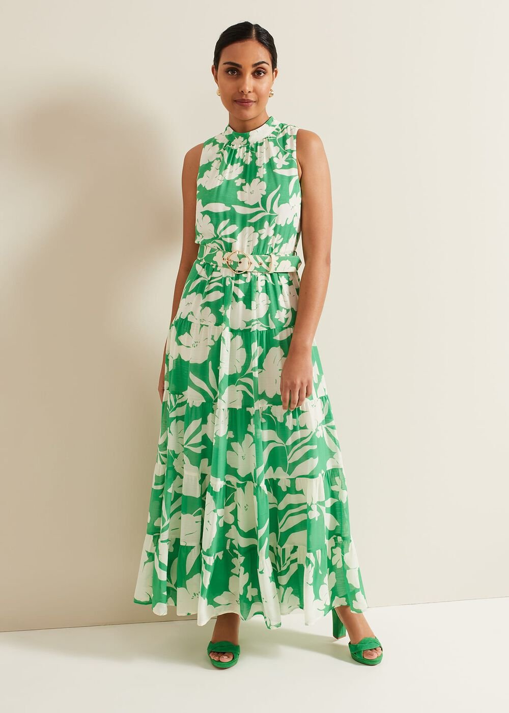 Petite Kara Print Maxi Dress Multi-Coloured
