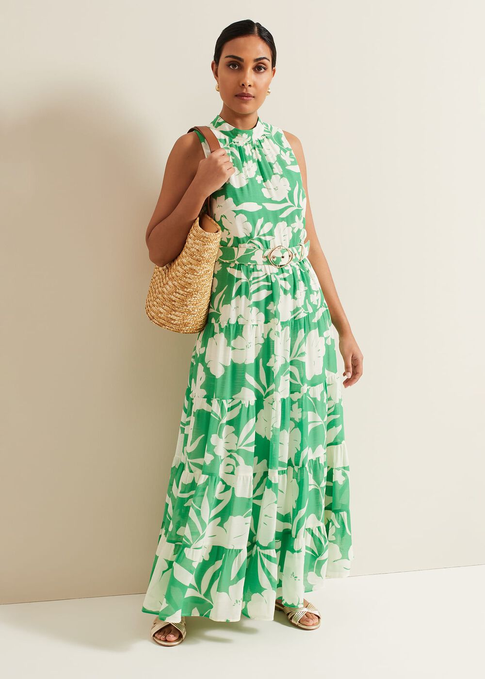 Petite Kara Print Maxi Dress Multi-Coloured