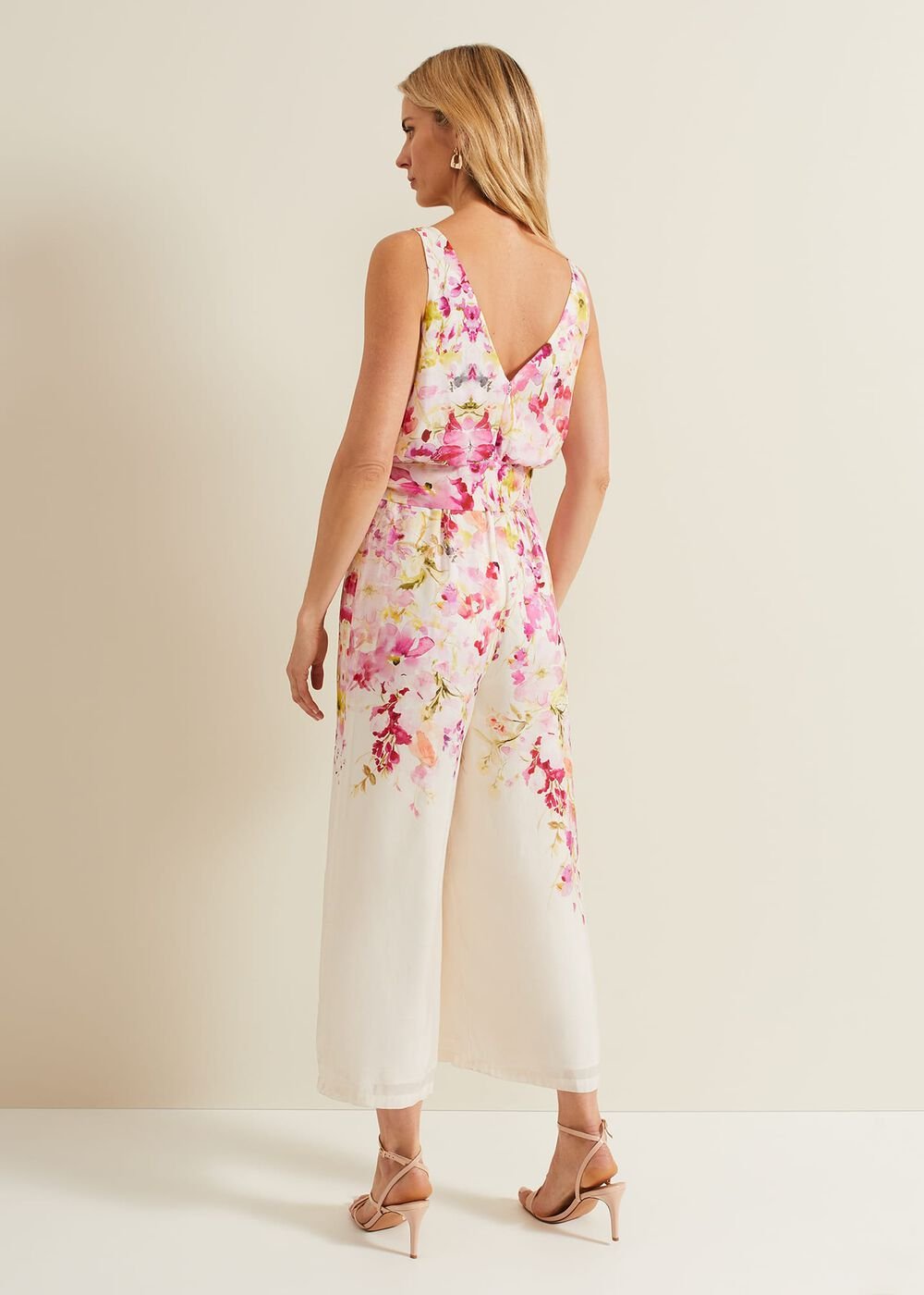 Ethel Floral Wide Leg Jumpsuit Multi-Coloured