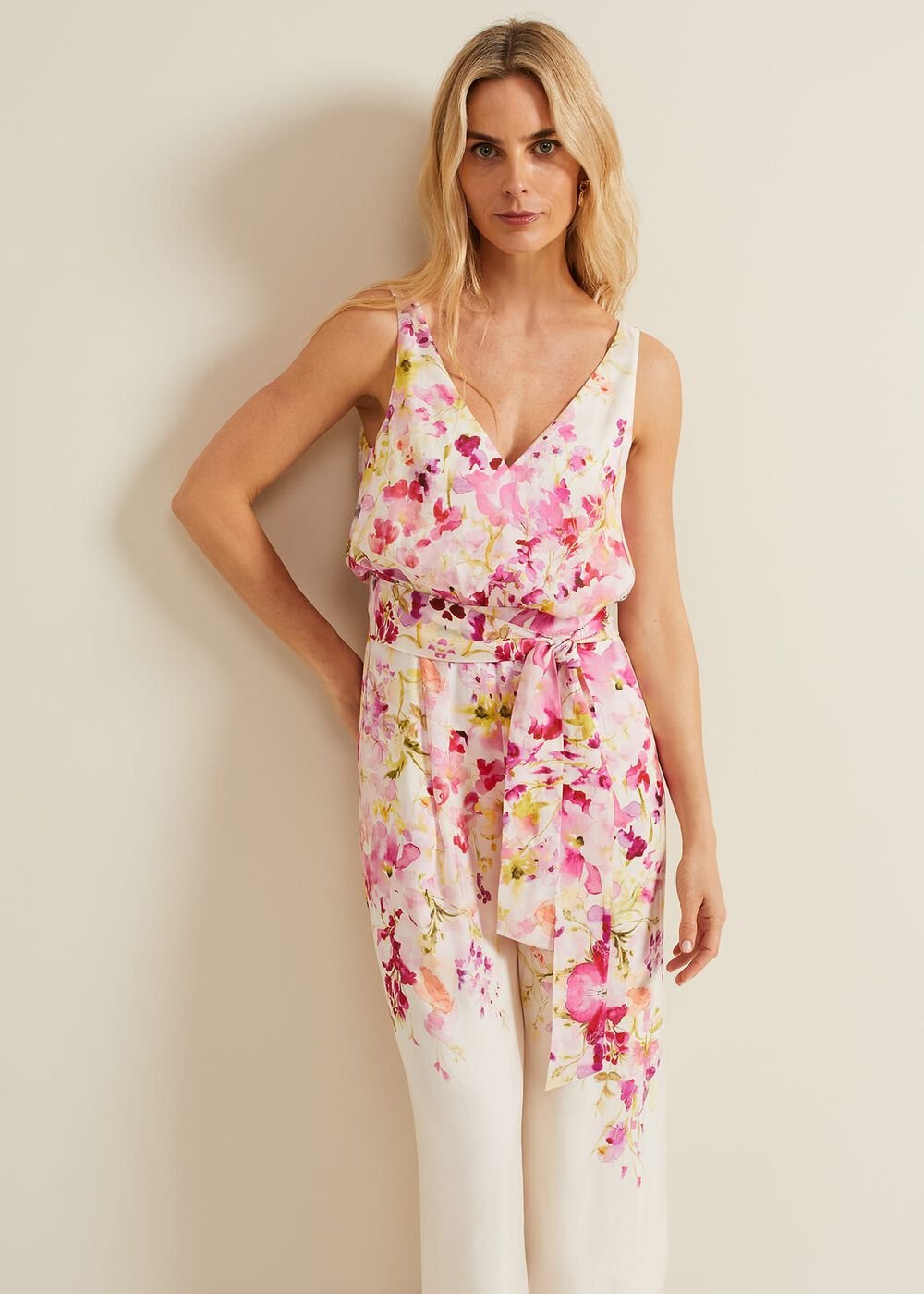 Ethel Floral Wide Leg Jumpsuit Multi-Coloured