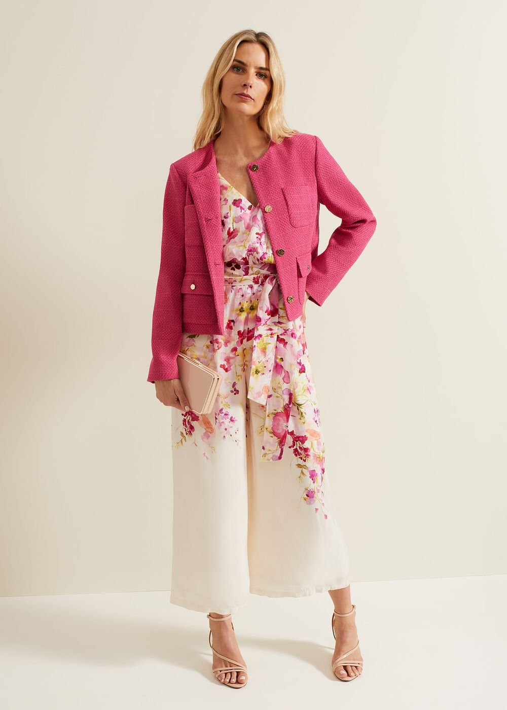 Ethel Floral Wide Leg Jumpsuit Multi-Coloured