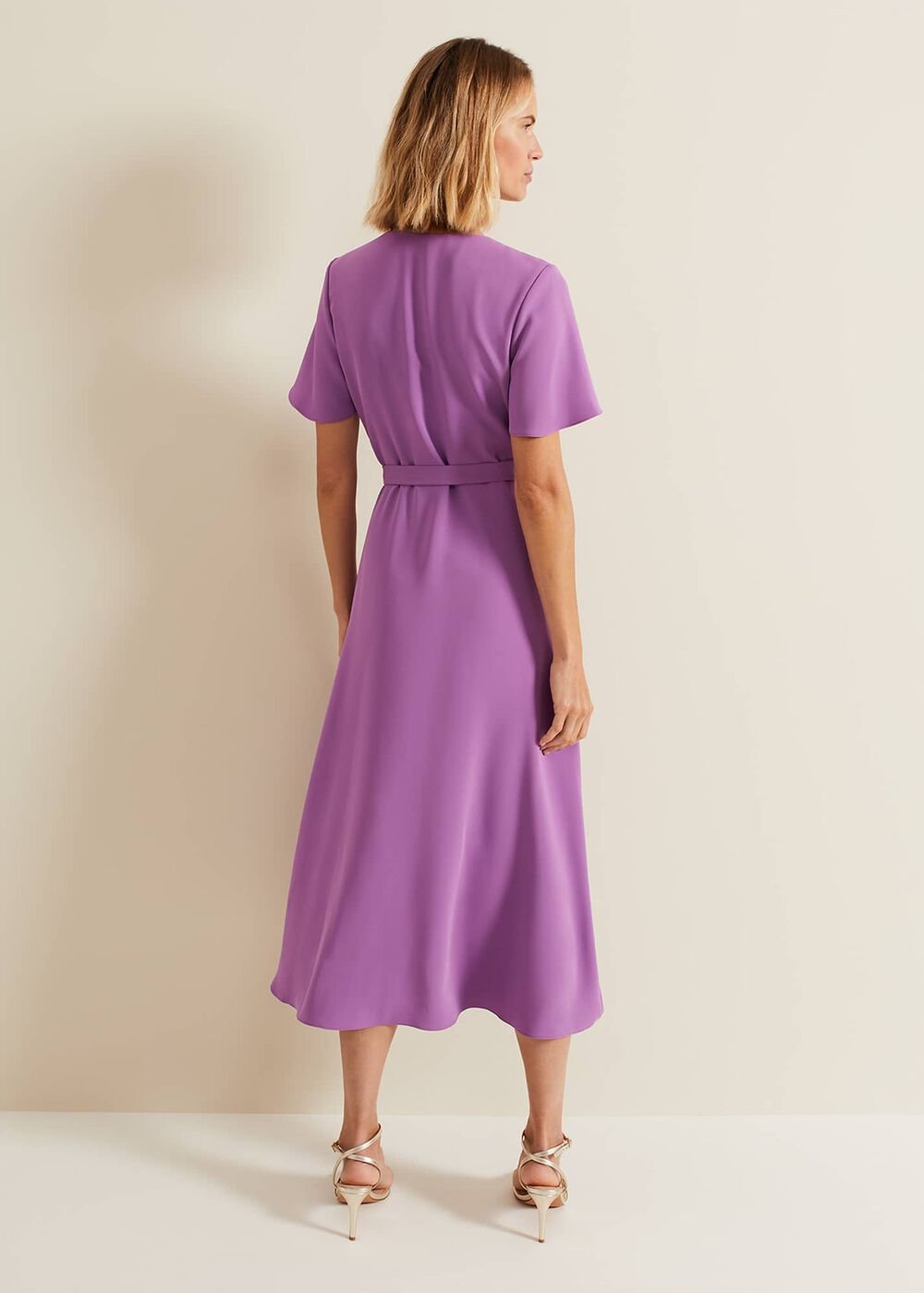 Julissa Frill Wrap Dress Purple
