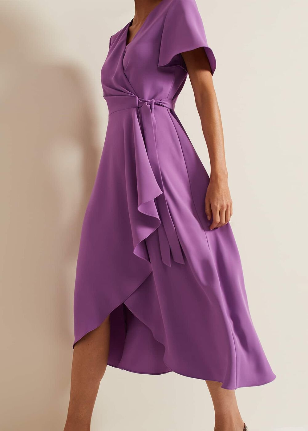 Julissa Frill Wrap Dress Purple