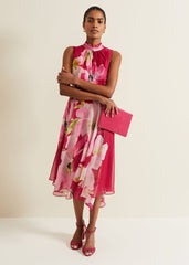 Lucinda Floral Midi Dress Multi-Coloured