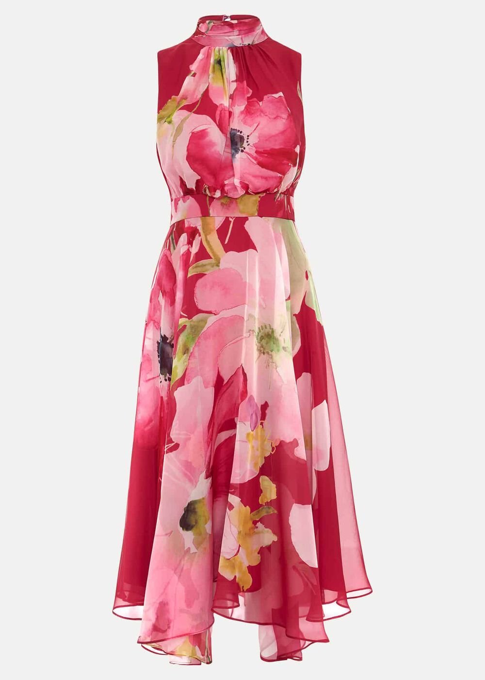 Lucinda Floral Midi Dress Multi-Coloured