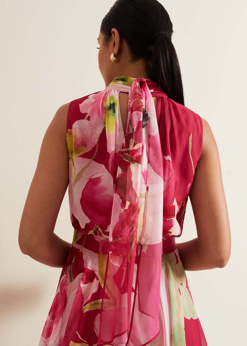 Petite Lucinda Floral Dress Multi-Coloured