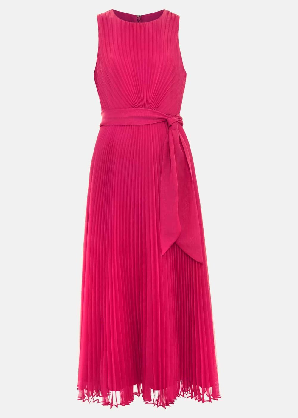 Simara Pleated Midi Dress Pink