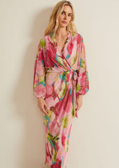 Cosmina Pleat Shimmer Maxi Dress Multi-Coloured