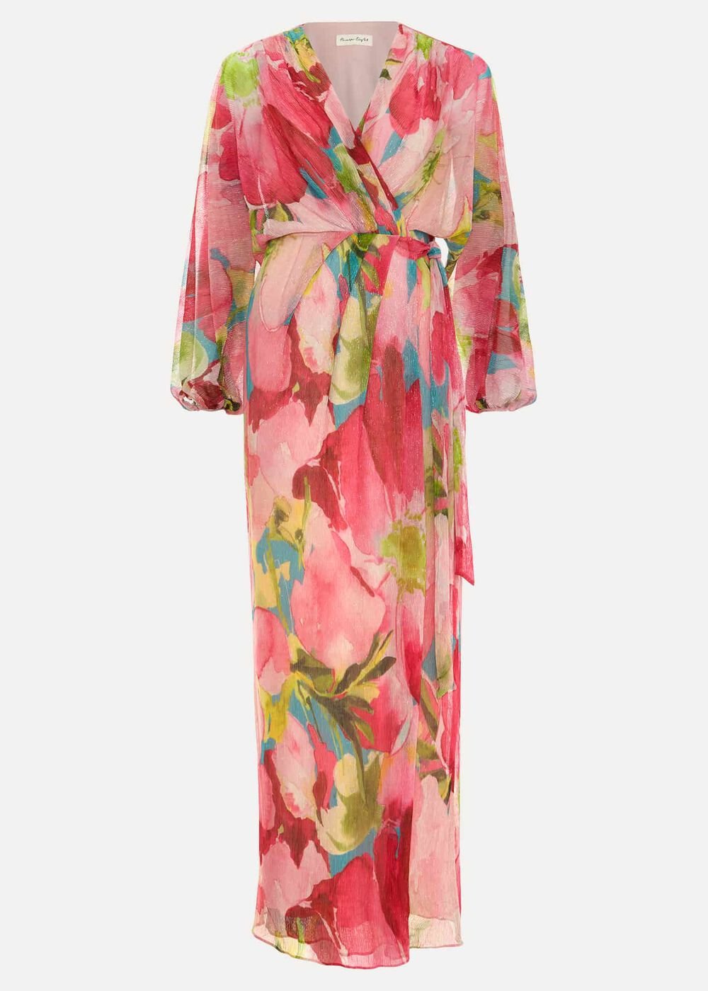 Cosmina Pleat Shimmer Maxi Dress Multi-Coloured