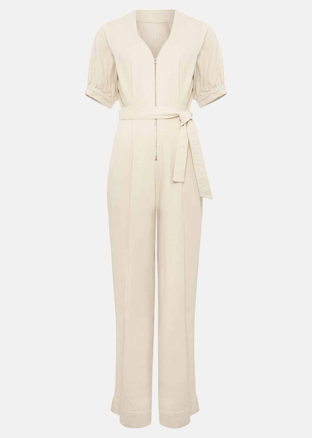 Florisa Denim Jumpsuit Cream