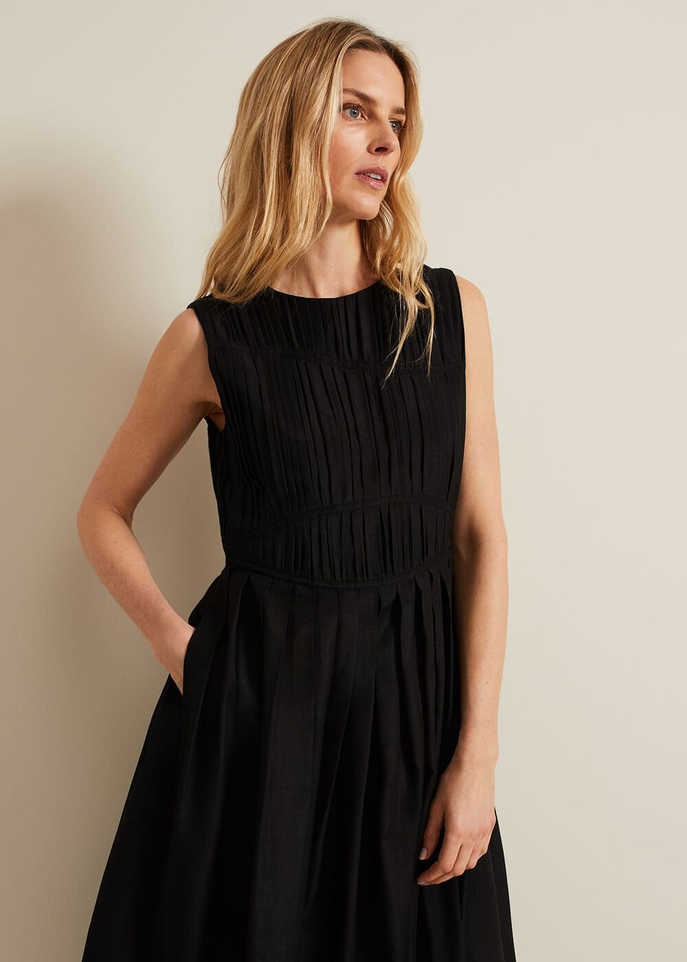 Nala Black Bodice Mini Dress Black