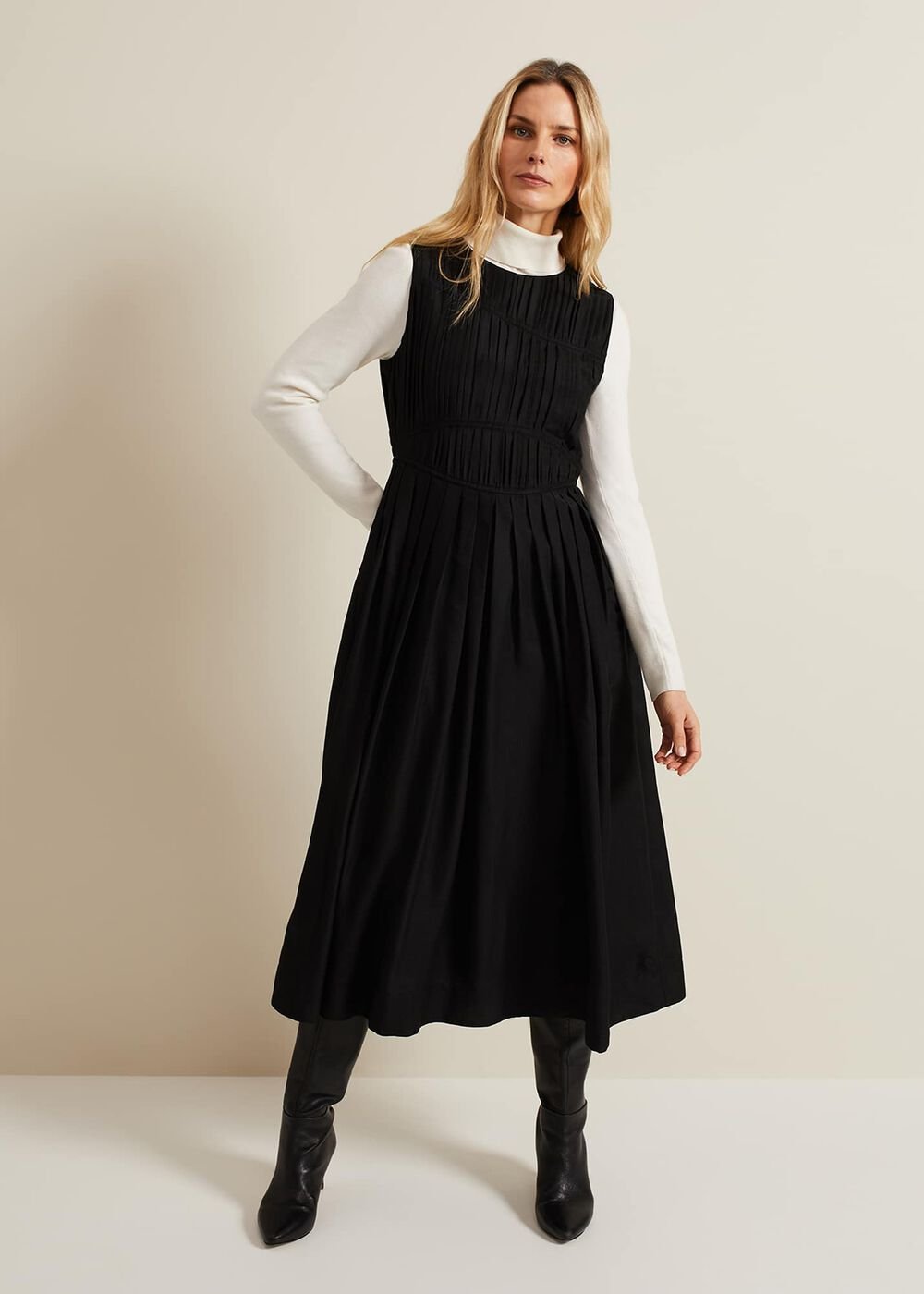 Nala Black Bodice Mini Dress Black