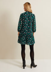 Abstract Penele Dress Green Multi