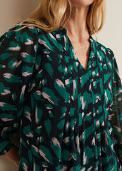 Abstract Penele Dress Green Multi