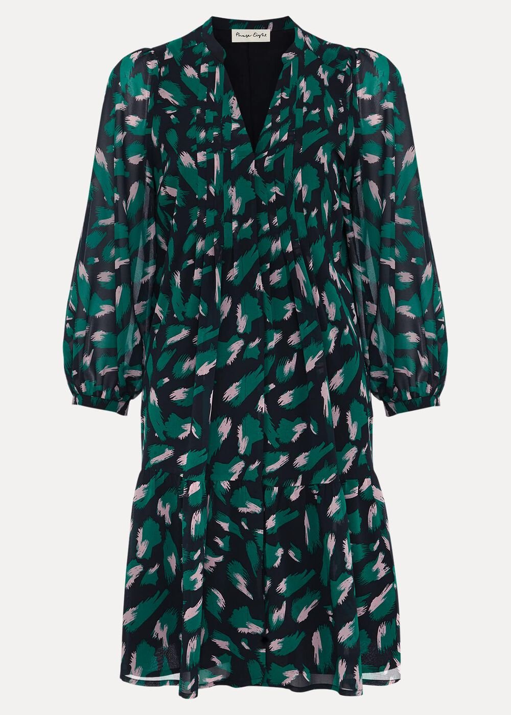 Abstract Penele Dress Green Multi