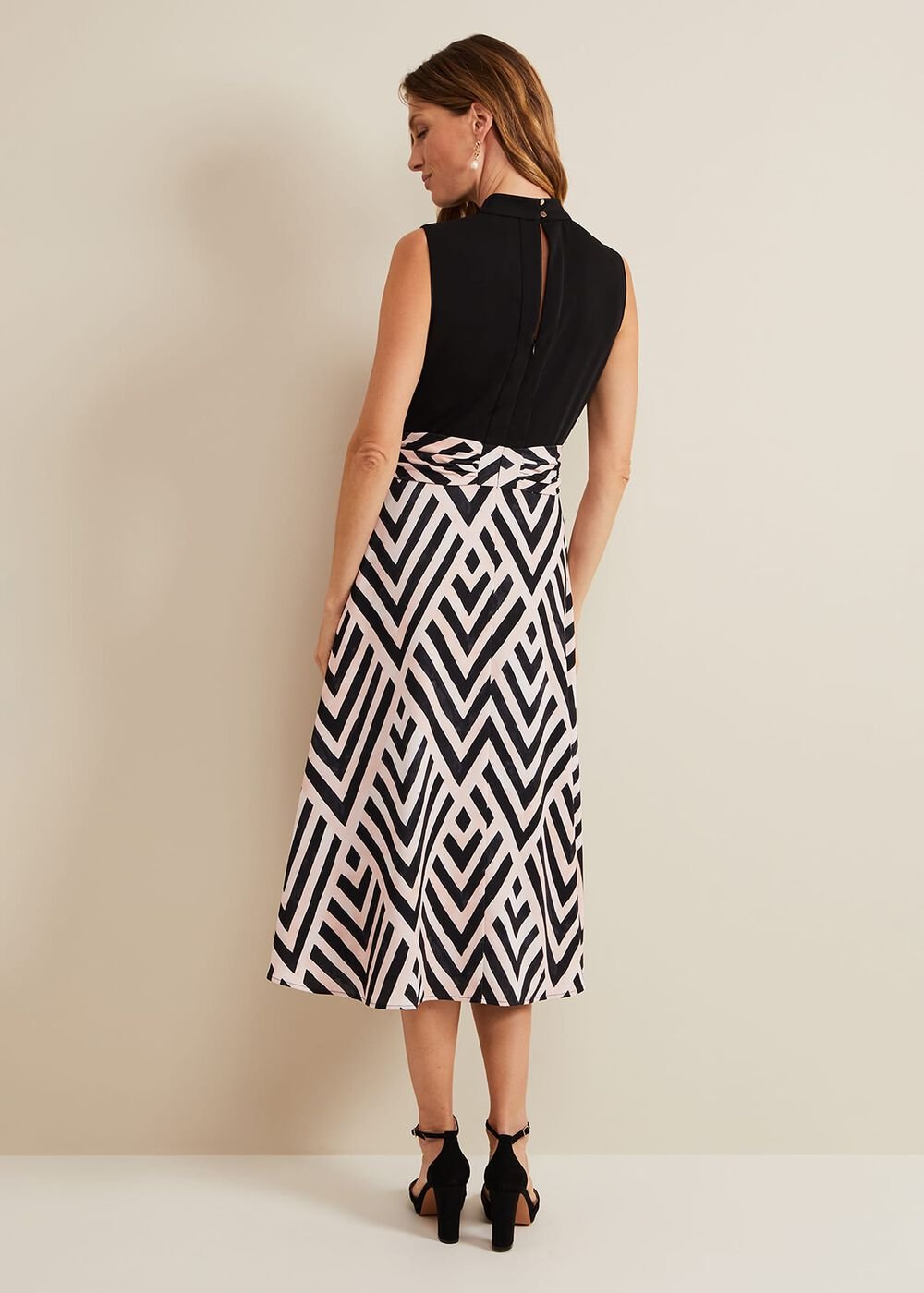 Alora Print Midi Dress Multi-Coloured