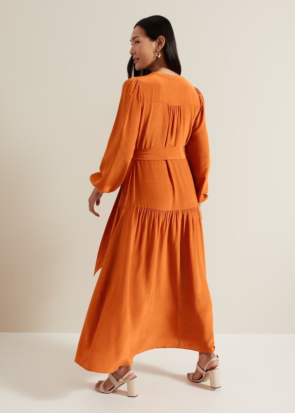 Tori Button Through Maxi Dress Tan