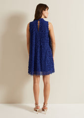 Zafia Shift Dress Blue