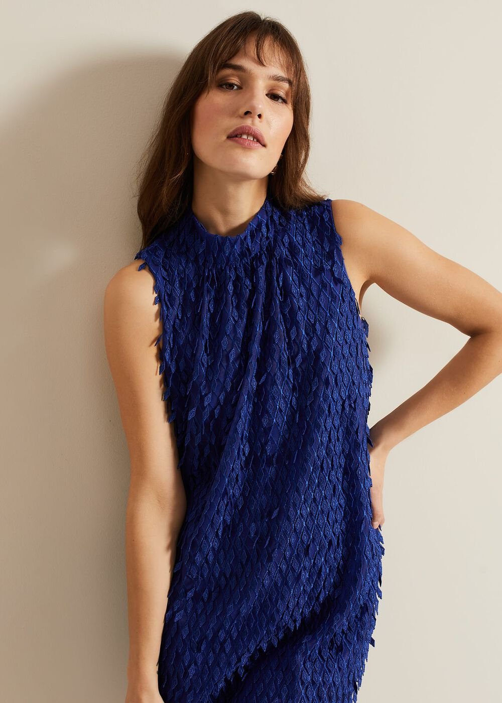Zafia Shift Dress Blue