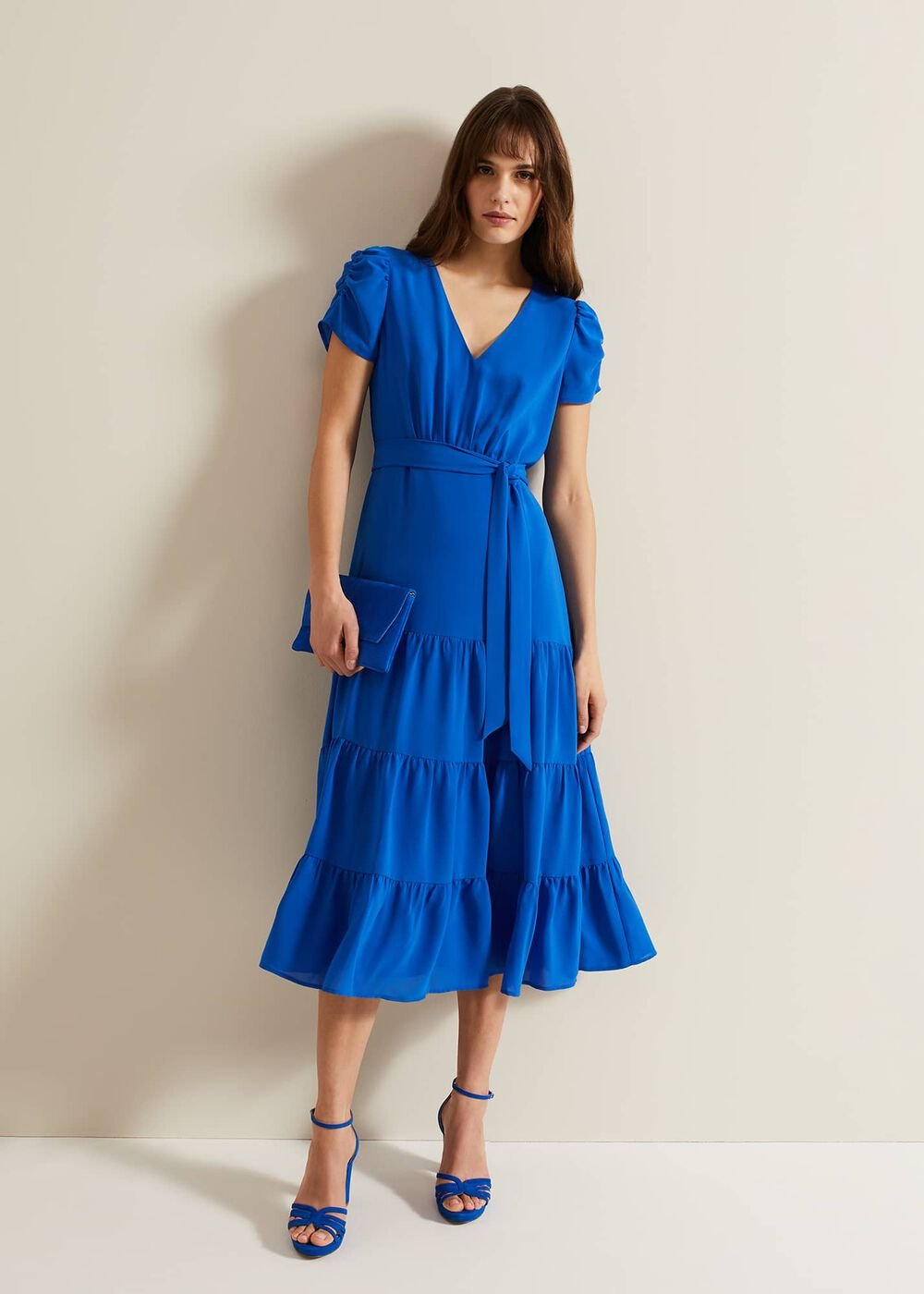 Lola Blue Tiered Dress Blue