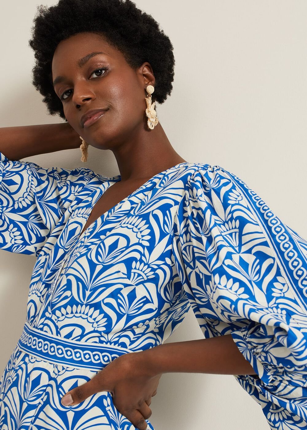 Amy Print V Neck Jumpsuit Multi-Coloured