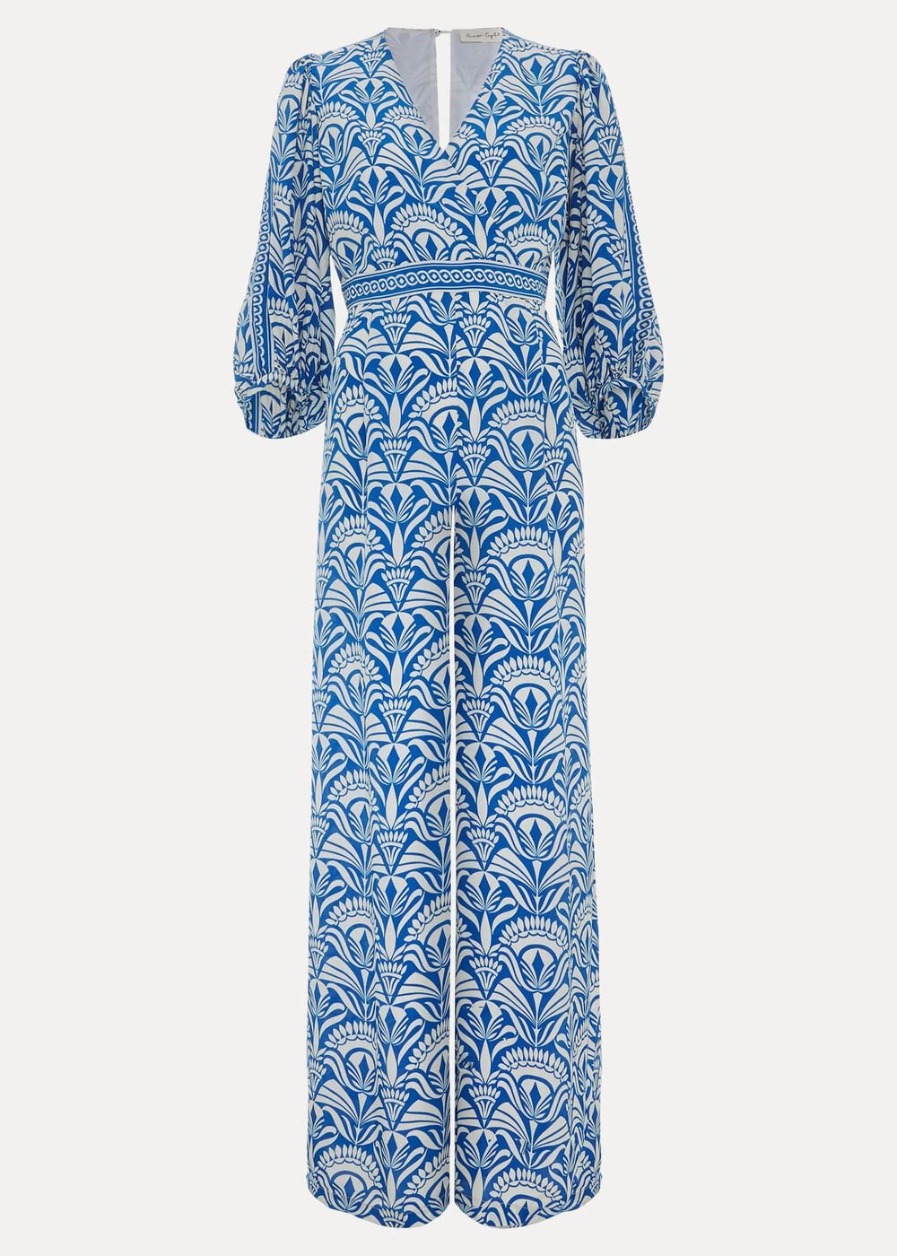 Amy Print V Neck Jumpsuit Multi-Coloured