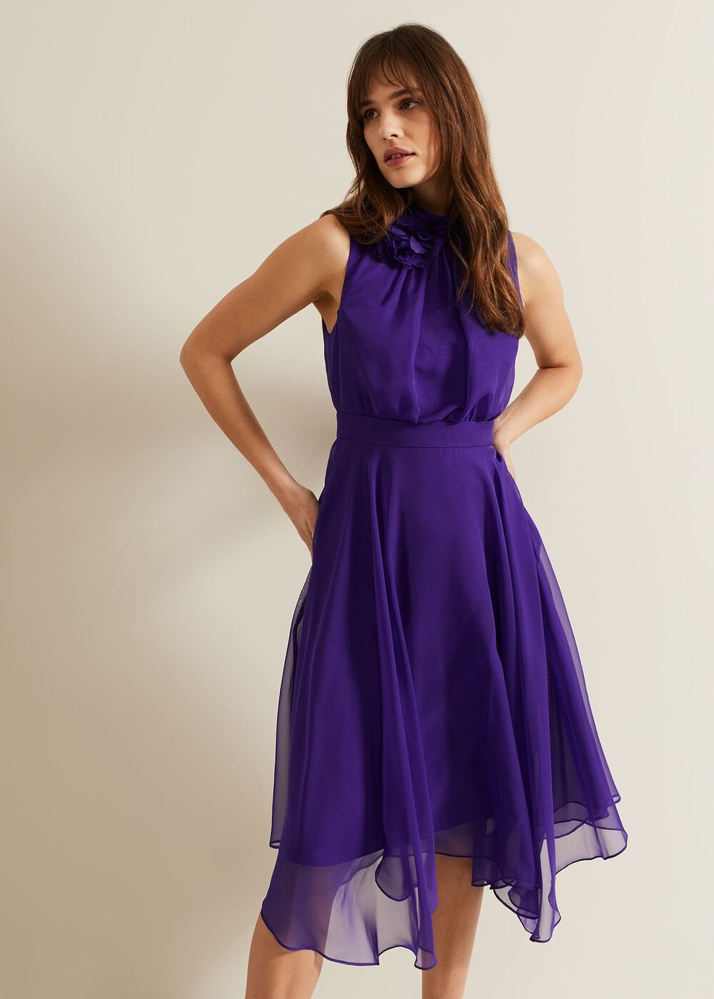 Lucinda Fit And Flare Dress Purple