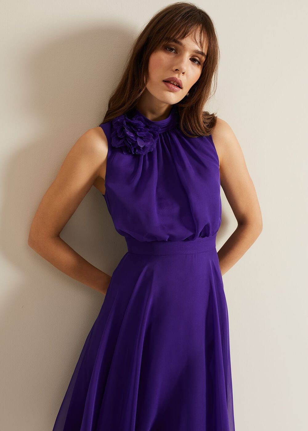 Lucinda Fit And Flare Dress Purple