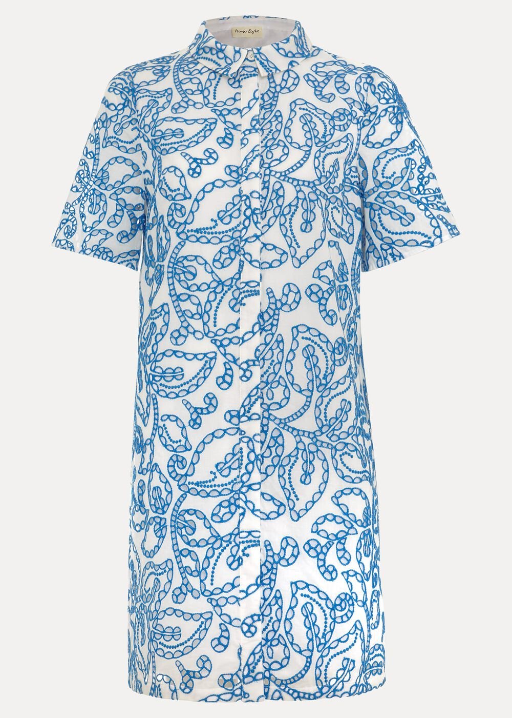 Nicky Broderie Swing Dress Blue