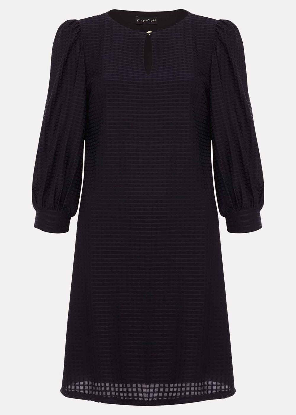 Dannie Textured Tunic Dress Navy