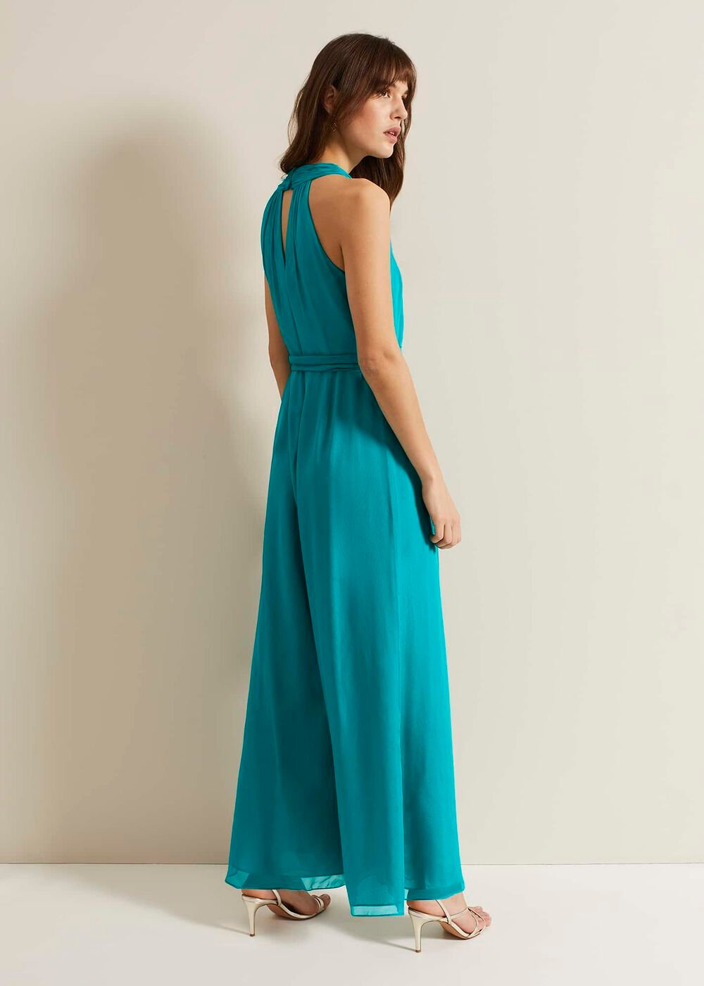 Susanna Silk Jumpsuit Green