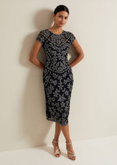 Clarinda Tapework Dress Multi-Coloured