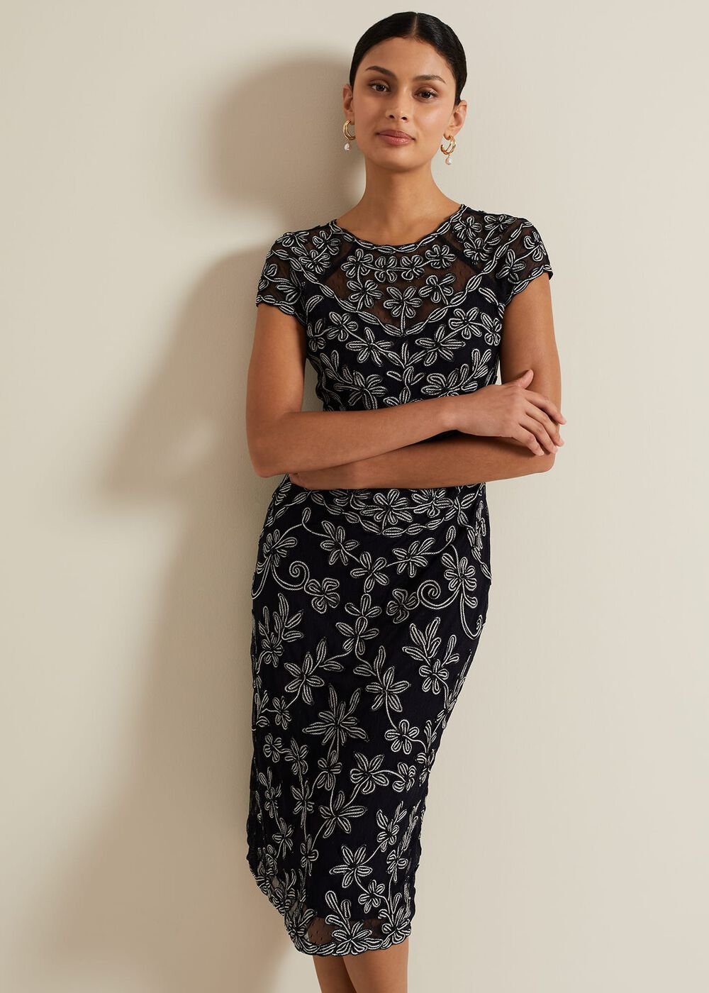 Clarinda Tapework Dress Multi-Coloured