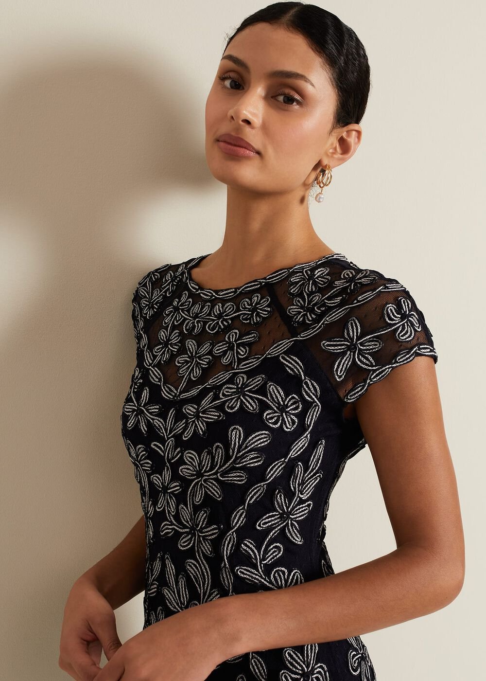 Clarinda Tapework Dress Multi-Coloured