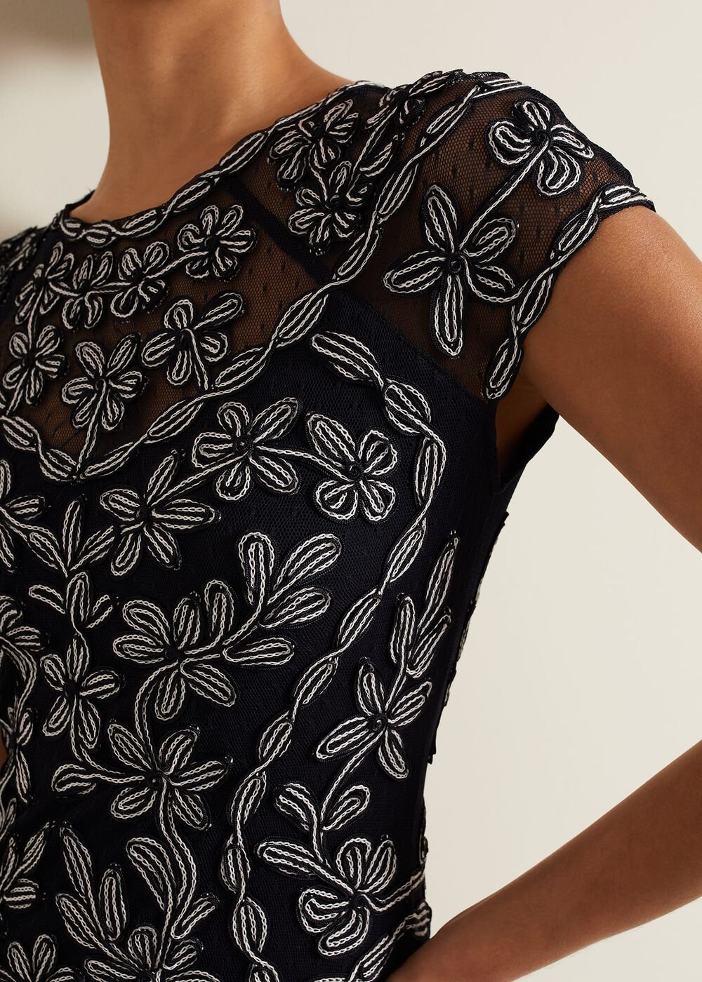 Clarinda Tapework Dress Multi-Coloured