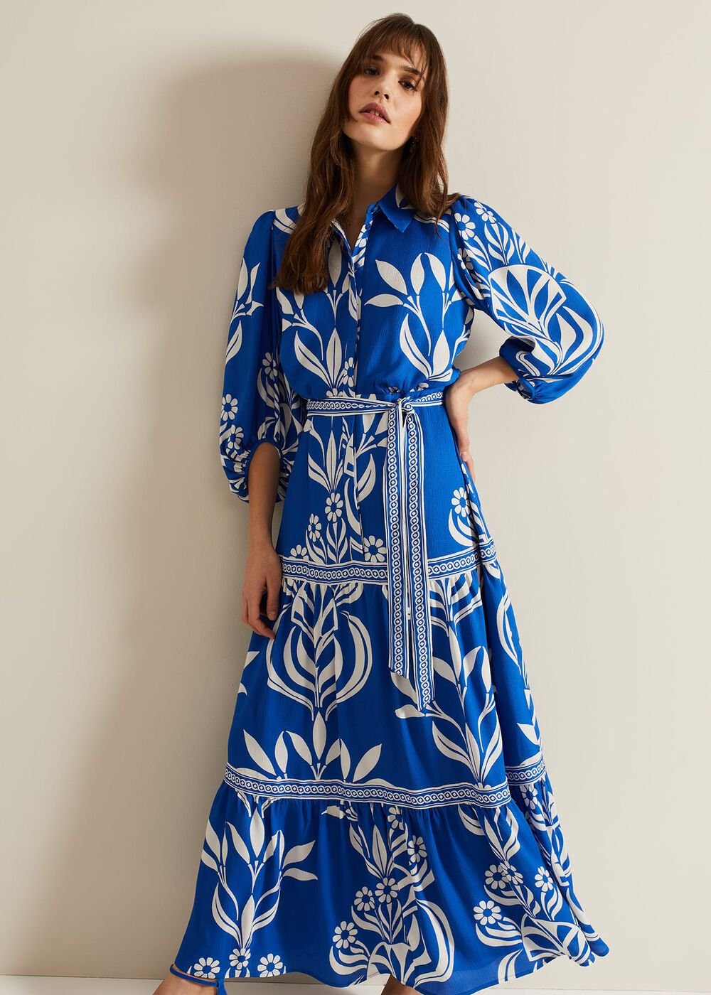 Coralie Print Shirt Midaxi Dress Multi-Coloured