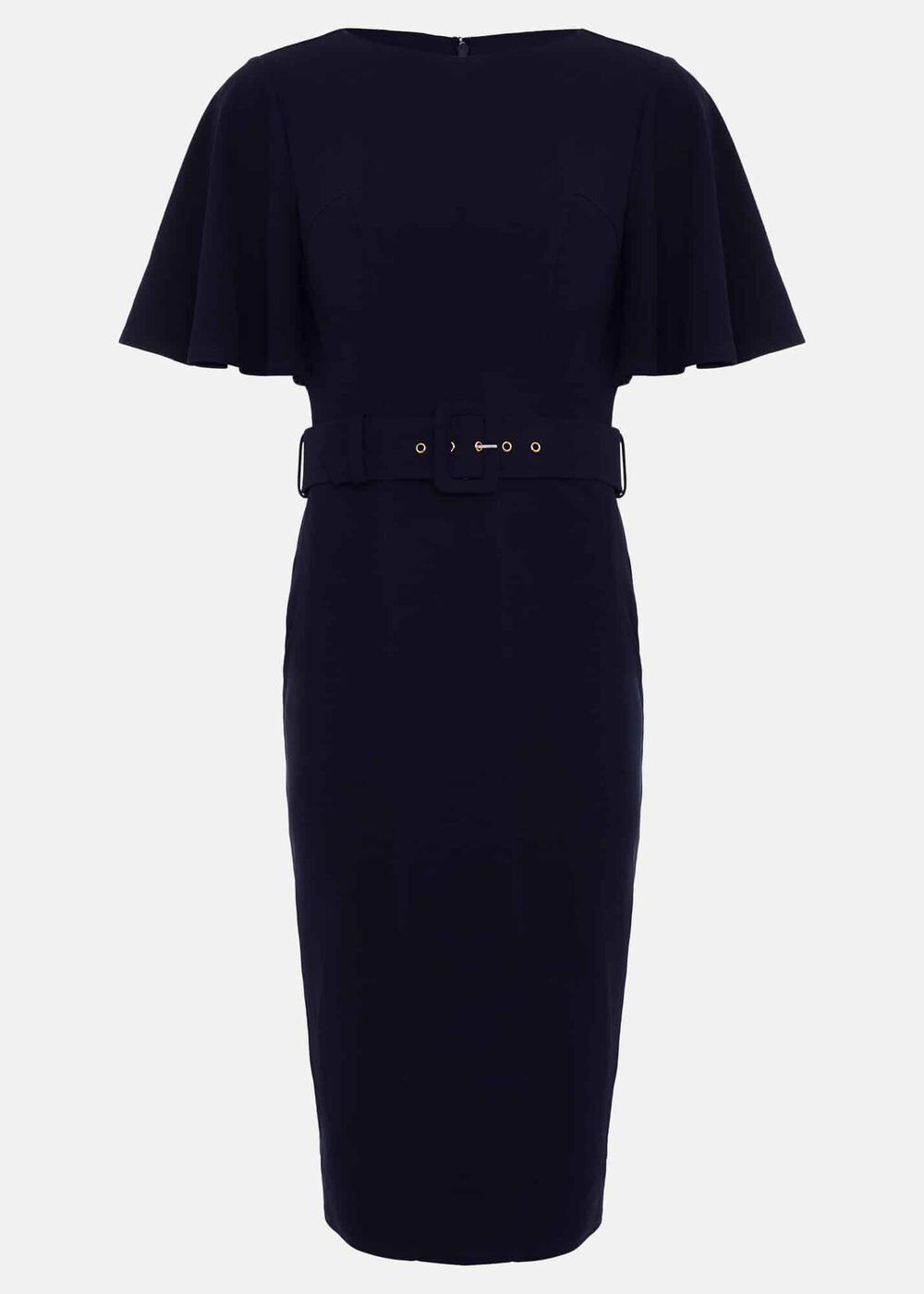 Fanella Belted Jersey Dress Navy