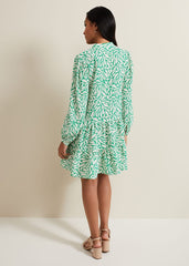 Petite Penele Swing Dress Green