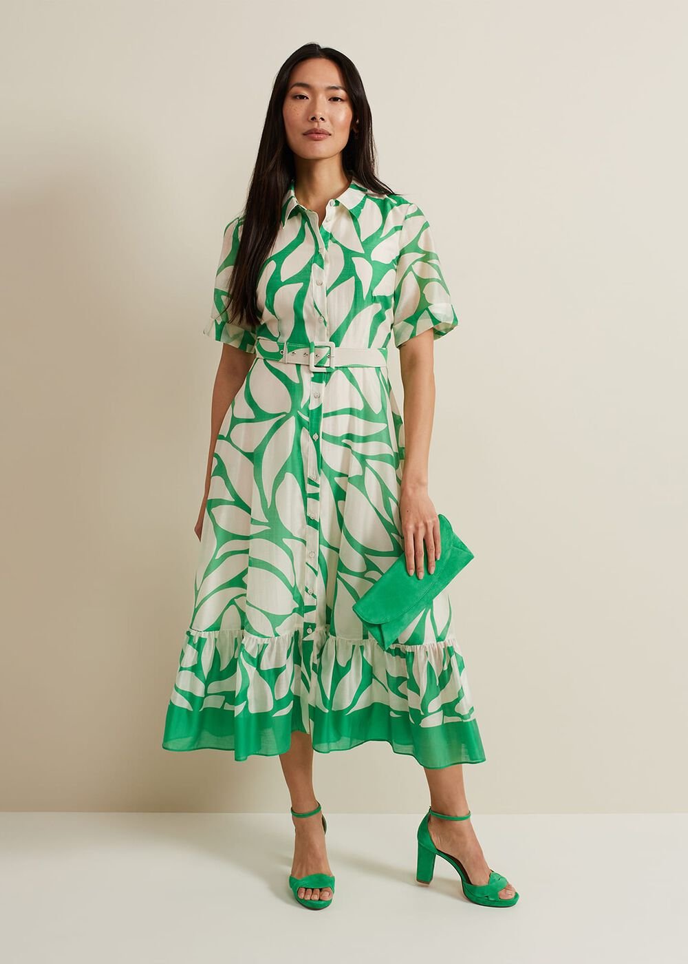 Daphne Floral Shirt Dress Multi-Coloured