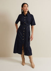 Sonny Denim Midi Dress Navy