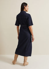 Sonny Denim Midi Dress Navy