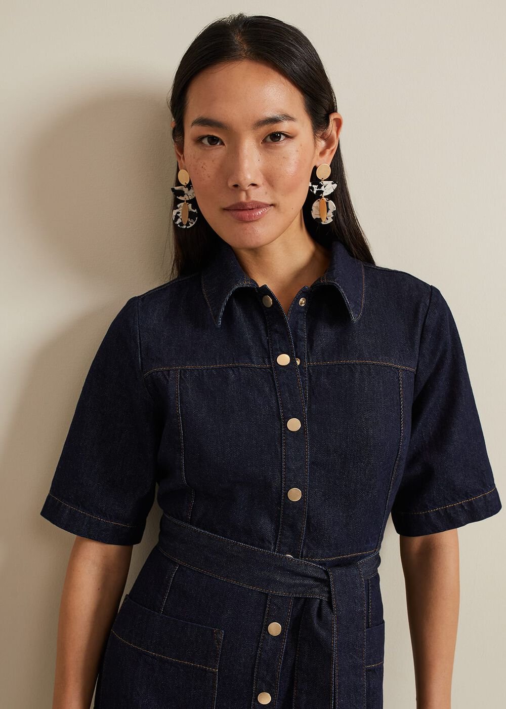 Sonny Denim Midi Dress Navy