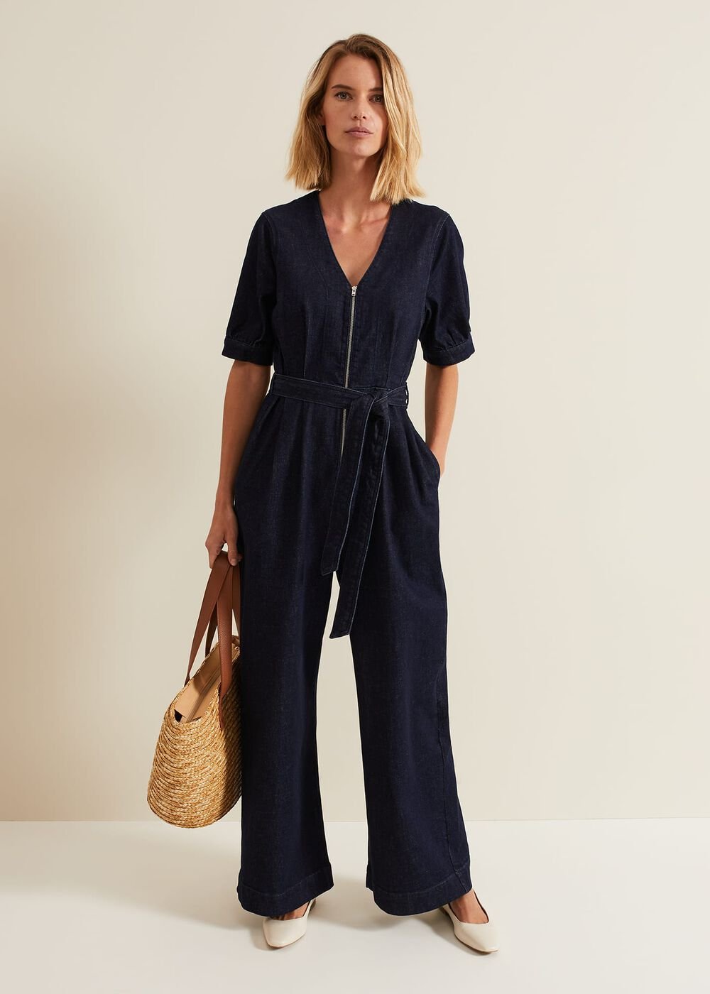Florisa Denim Jumpsuit Mid Wash