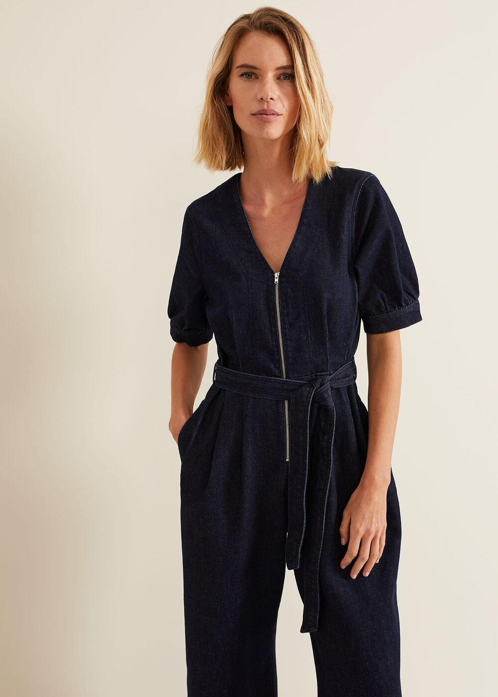 Florisa Denim Jumpsuit Mid Wash