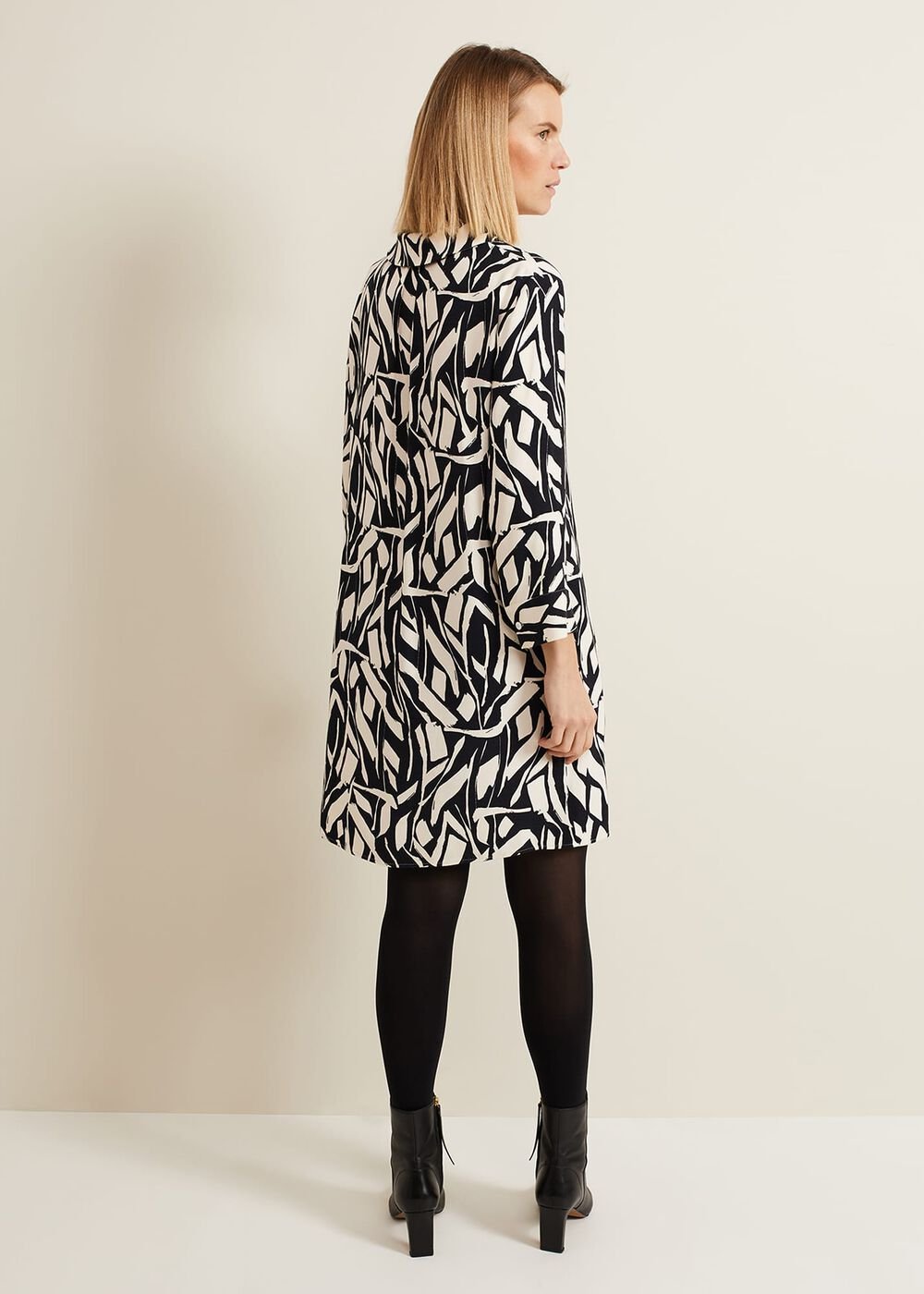 Ruby Geo Tunic Dress Black Multi