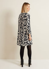 Ruby Geo Tunic Dress Black Multi
