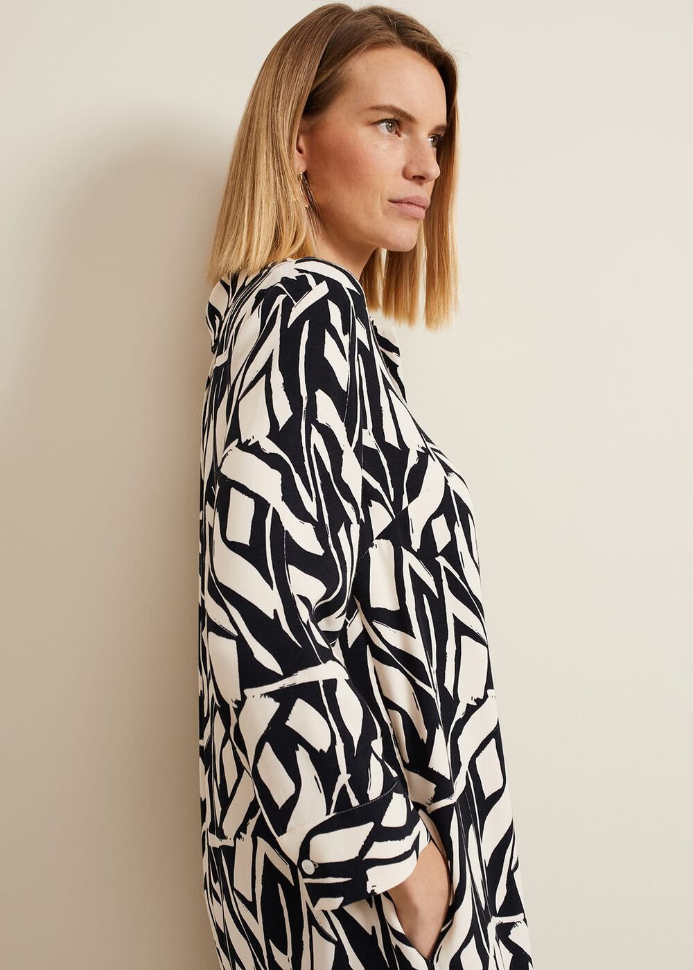 Ruby Geo Tunic Dress Black Multi