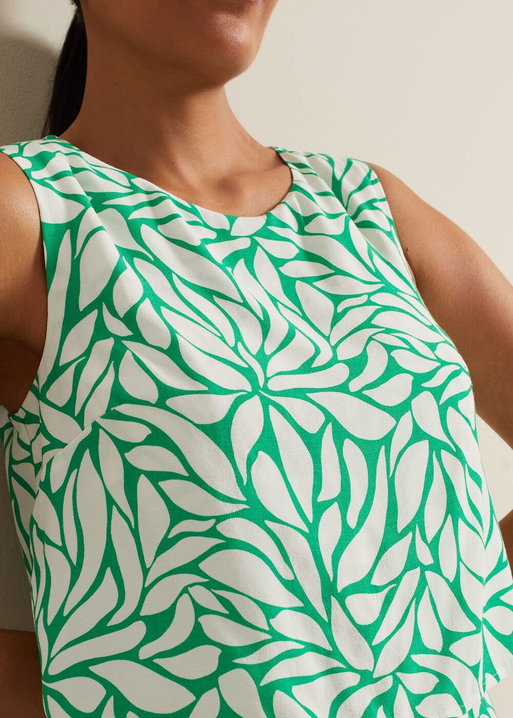 Petite Aubrey Geo Jumpsuit Green